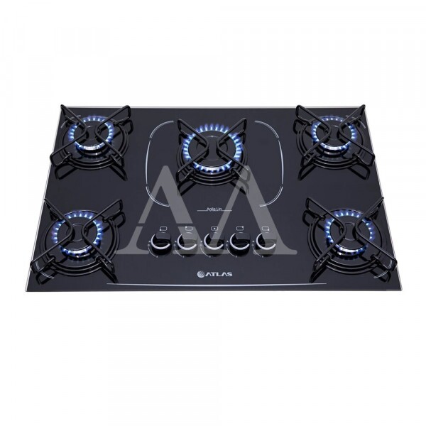 FOGAO 5B ATLAS COOKTOP AGILE UP GLASS PRETO
