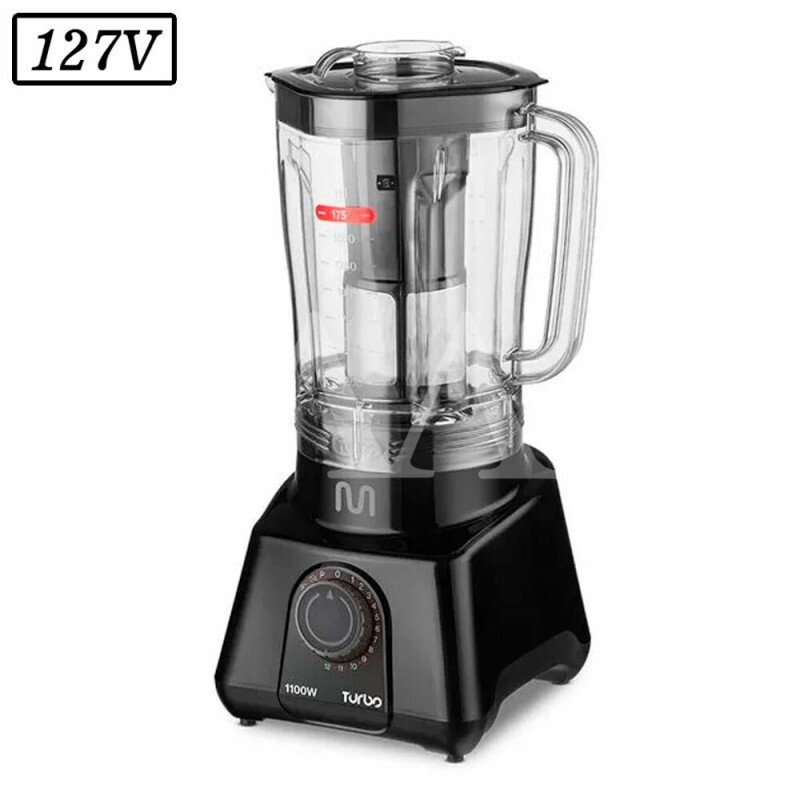 LIQUIDIFICADOR MULTILASER TURBO LQ1101 1100W 12 VEL 127V PRETO
